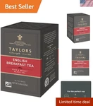 Authentic English Breakfast Tea Bags, 50 Count - Rich & Bright Caffeinated Blend. Fixed Price $17.84.