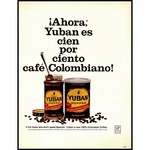 1964 Yuban Coffee Spanish Metal Tin Can Vintage Print Ad Colombian Wall Art. Fixed Price $16.97.
