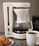 Melitta Gevalia Kaffe 4-CUP Coffee Maker White W/ Glass Carafe & Box. Fixed Price $39.99.