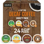 Keurig Decaf Coffee Variety Pack, K-cup Pods, 24 Count. Fixed Price $14.83.