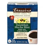 Organic Dandelion Mocha Mint 10 Bags By Teeccino. Fixed Price $12.89.