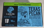 Cafe Ol Texas Pecan Half Caffinated Medium Roast Single Serve Coffee Cups 12CT.. Fixed Price $16.49.