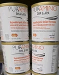 Cans Puramino Dha & Ara Hypoallergenic Infant Formula Powder 14.1OZ Exp 2/27+. Fixed Price $160.00.