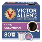 Victor Allen's Coffee 100% Colombian, Medium Roast, 80 Count, Single Serve. Fixed Price $37.99.