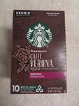 Starbucks Caffe Verona Roasty Sweet & Dark Cocoa Coffee 10 K-cup Pods 4.2 Oz *7. Fixed Price $13.95.