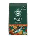 Starbucks Arabica Beans House Blend, Medium Roast, Ground Coffee, 18 Oz. Fixed Price $15.39.