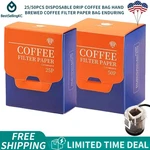 50PCS Disposable Drip Coffee Filter Bags Hanging Ear Paper Pack Home Office Use. Fixed Price $10.12.