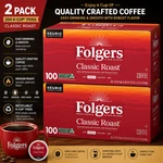 2-PACK Folgers Classic Medium Roast K-cup Coffee Pods, 100CT. Fixed Price $110.95.