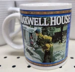 Maxwell House Circa 1949 & 1951 Ceramic Coffee Mug Snow Scene Kraft Foodholdings. Fixed Price $9.90.