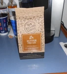 New England Butter Pecan Ground Coffee 1LB. (453G) Bag Medium Roast Flavored. Fixed Price $15.00.