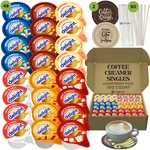 International Delight Coffee Creamer Singles, Coasters & Stirrers - 100 Total Ct. Fixed Price $26.97.