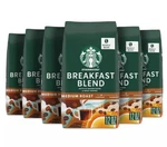 (6) Starbucks Breakfast Blend Whole Bean Med-roast Coffee Bags. Fixed Price $86.00.