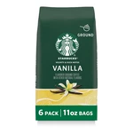 Starbucks Ground Coffee, Flavored Hot Iced Vanilla, Six 11 Oz Bags. Fixed Price $77.62.