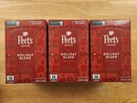 Lot 30 Peet's 2025 Holiday Blend Dark Roast Ground Coffee K-cups Peets 8/7/26. Fixed Price $12.99.