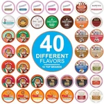 Crazy Cups Flavored Coffee Pods Variety Pack For Keurig BREWERS,40 Count.. Fixed Price $26.99.