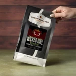 Wicked Owl Retro Artisan Blend Fresh Roasted Coffee. Fixed Price $64.99.