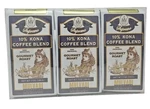 Mulvadi 10% Kona Coffee Blend 3 Flavor Gift Pack Three 7 Oz Bags Made In Hawaii. Fixed Price $35.99.
