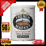 French Market Medium-dark Roast Restaurant Blend Ground Coffee & Chicory, 12 Oz. Fixed Price $9.99.