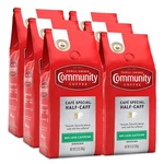 Community Half-caff 72 Ounce, Ground Coffee, Medium Dark Roast, Pack 6. Fixed Price $63.34.