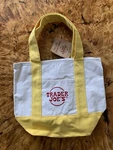 Trader Joe Mini Canvas Tote Bag Yellow Hottest Limited. Fixed Price $19.97.