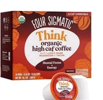 Four Sigmatic Think Organic High Caf Coffee Lion's Mane 24 K-cup Pods Capsules. Fixed Price $29.98.