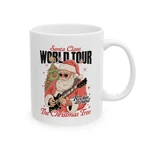 Santa Claus World Tour Mug Rockin Around Christmas Tree Coffee Cup Holiday. Fixed Price $13.00.
