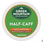 Half-caff Caffeine Coffee Keurig K-cup Pods, Green Mount 12 Ct. Fixed Price $11.83.