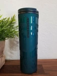 Starbucks 2021 Holiday Teal Green Soft Touch Vacuum Insulated Tumbler 16 Oz. Fixed Price $16.00.