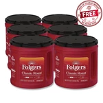 6 Pack Folgers Classic Ground Coffee, Medium Roast, 25.9 Oz Canister. Fixed Price $71.44.