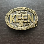 Vintage Oval Beltbuckle- 'radio KEEN1370'-SAN Jose Ca. Fixed Price $15.99.