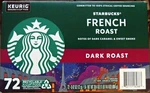 NOV01 Starbucks French Roast Coffee Keurig 72 K-cup Pods Cheap Ship'g For +1 Box. Fixed Price $34.95.