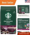 Gourmet Dark Roast Espresso Coffee - 18 Oz Bag Caffeinated Arabica Bliss. Fixed Price $35.99.