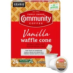 Community Coffee Vanilla Waffle Cone Ice Cream Flavored, 24 Count (pack 1). Fixed Price $33.99.