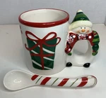 Chesapeake Bay Snowman Coffee Mug Cup W/spoon Christmas New W/open Box Read Lotb. Fixed Price $11.99.