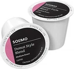 Amazon Brand - Solimo Medium Roast Coffee Pods, Donut 100 Count (pack 1). Fixed Price $68.99.