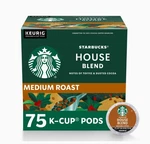 75 Starbucks K-cup Coffee Pods Medium Roast House Blend For Keurig Makers. Fixed Price $49.99.