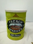 French Market 100% Pure Ground Dark Roast Chicory, Caffeine Free, 16 Oz. Fixed Price $12.00.