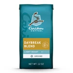 Caribou Daybreak Blend Premium Light Roast Ground Coffee, Arabica, 12 Oz. Fixed Price $9.99.