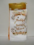 4 Pack La Cuisine By Kassatex Kitchen Towels Fall Orange & White With Pumpkins. Fixed Price $21.95.