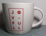 Starbucks J Y-full Holiday Mug 14OZ White With Red And Black. Fixed Price $15.98.