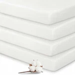 4 Pack 100% Organic Cotton Crib Fitted Sheet For Travel Baby Boy Girl Li.... Fixed Price $51.39.