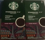 New (2) French Dark Roast Starbucks Via Instant & Microground Coffee 8 Packets. Fixed Price $17.97.