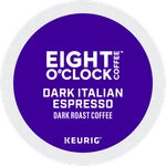 Eight O'clock Coffee Dark Italian Espresso Kcup Pods, Roast, 24 Count. Fixed Price $14.83.