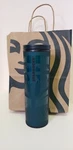 New Starbucks 16OZ Tumbler Iridescent Dark Green Ribbon Design 7070. Fixed Price $32.00.