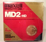Nip Maxwell MD2-HD Mini Floppy Disk 15 Pack High Density With Storage Case 5.25". Fixed Price $16.99.