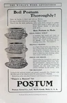 Vintage 1909 Postum Whole Wheat Coffee Substitute Full Page Original Ad - 721. Fixed Price $9.99.