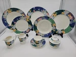 Christopher Stuart French Brocade China Dinnerware Plates Soup Bowls Tea Cups. Fixed Price $8.99.