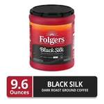 Folgers Black Silk Ground Coffee, Smooth Dark Roast 9.6 Oz Canister. Fixed Price $8.50.