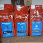 Community Breakfast Blend Ounces, Medium Roast Ground Coffee, 12OZ Bag. Fixed Price $18.00.