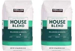 Pack 2 Kirkland Signature House Blend Whole Bean Coffee, Medium Roast, 40OZ. Fixed Price $59.99.